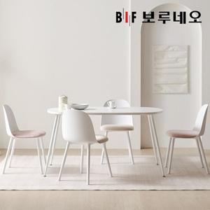 [기타]보루네오 러블 미드센츄리 4인용 식탁세트 1400 화이트 PL0131 벨벳의자4개
