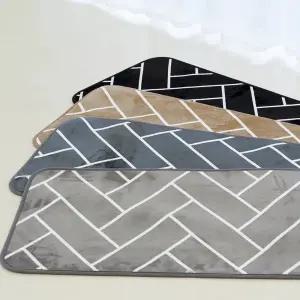 [인룸]소프트 헤링본 극세사 욕실 발매트 주방매트