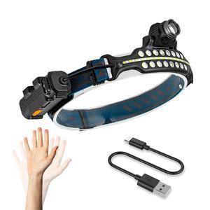 C타입 모션센서 P500 LED 충전식 헤드랜턴 해루질 낚시 잔량 확인