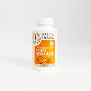 종근당 닥터굿스 비타민D 4000IU 츄어블 1000mg x 90정 1개-