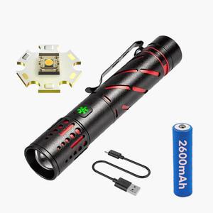 줌기능 1.2km 레이저 LED 충전식 손전등 서치라이트 휴대용 경량