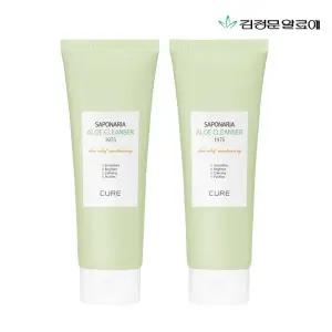 김정문알로에 큐어 사포나리아 알로에 클렌져 150g 2개