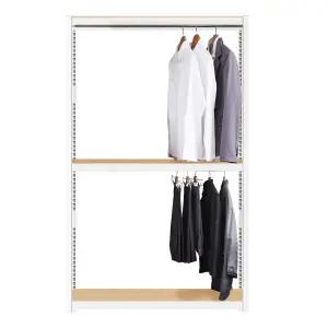 아트박스/스피드랙 홈던트하우스 조립식 시스템행거 3단2봉1100 x 400 x 1950