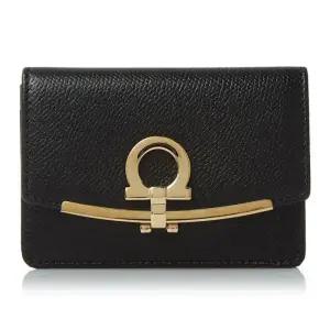 [라벨루쏘] [페라가모] 여성 간치오 스냅 클러저 카드 케이스 22 D198 NERO 068335