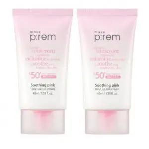 메이크프렘 수딩 핑크 톤업 선크림 SPF 50+ PA++++ 50ml, 2개