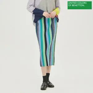 [베네통]베네통 멀티 컬러 스트라이프 니트 스커트 BASK04311_NY