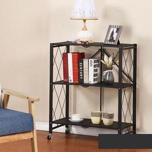 [RGM82Q85]다용도 주방 거실 접이식 철제 폴딩선반 블랙