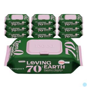 아이코코 밤부70 신생아 유아 아기 물티슈 70매 10팩