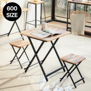 [완제품배송] 까사마루 오드리 접이식 테이블(600)+의자2