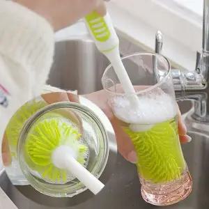 실리콘 아쿠아 물병솔/병/세척/솔/설거지/설겆이/젖병/수세미/브러쉬/브러시/긴병솔/페트병/세척/보온병