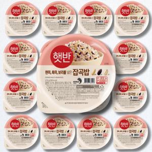 햇반 현미 흑미 보리를 넣은 잡곡밥 210g 40개