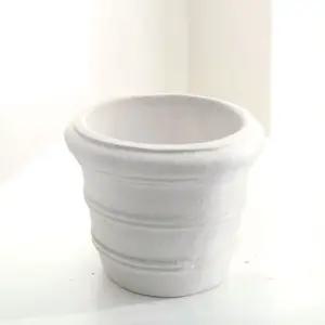 빈티지 토분 H101000 16x13cm 화이트+R14받침/화분 인테리어 토기 거실 실내 가정용