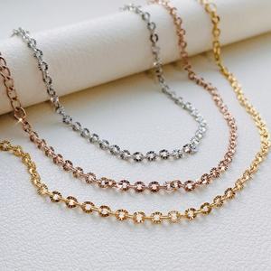 [써지컬스틸] 슬림 펄 컷팅 체인 팔찌