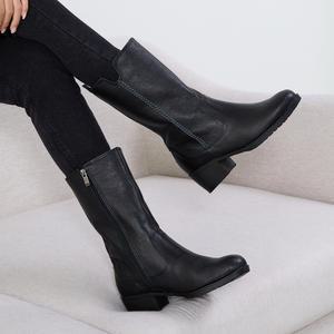 수제화 천연소가죽 케일라 겉우라 미들부츠 5.5cm