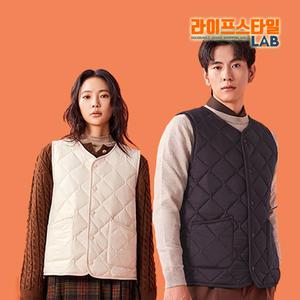 라이프랩 양모 100% 빅사이즈 경량 조끼 패딩 L~3XL