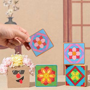 비석치기 놀이 만들기 세트 전통 무늬 3개입 한국 명절 민속 비사치기 DIY 키트 우리나라 옛날 체험 재료