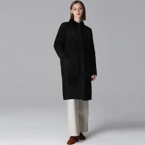 [하프클럽/]천연밍크퍼 더블페이스 니트코트-사이즈 55~88까지