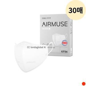 에어뮤즈 KF94 마스크 새부리형 화이트 대형 10매 X3