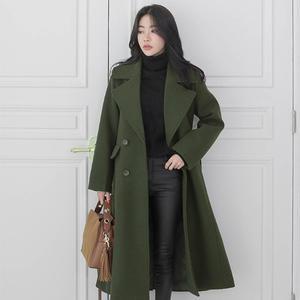 [시크릿라벨] A라인스트랩모직롱코트