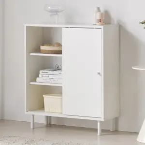 다비 3단 800 오픈 슬라이딩 슬림 틈새 수납장_다리형