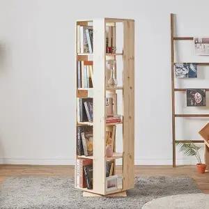 [하프클럽/]CZ102 레드파인 원목 5단 회전 책장 400 1color