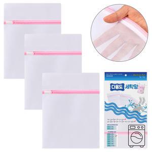 촘촘한 (고운 세탁망 50X60cm 3P) 사각 의류 속옷 망사 빨래망 세탁기 망 엉킴방지 빨래 메쉬 망 대형