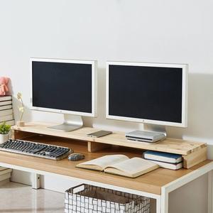 [다오름]시스모 삼나무원목 듀얼 모니터받침대 원목 네츄럴