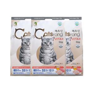 캐츠랑 전연령 비타플러스 5kg x 3포 15kg 고양이사료