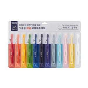 메디안 키즈 365DAYS 칫솔 3단계 6~9세 12개