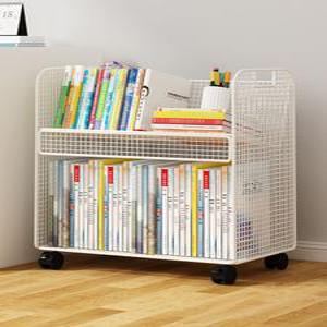 이동식책꽂이 북카트 선반 책장 바퀴 철제 2단 트레이 책상 밑 사이드 수납장