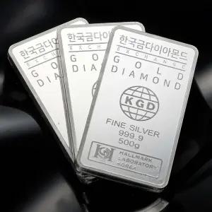 [한국금다이아몬드] [한국금다이아몬드] 실버바 AG 500g 999.9 은투자 은시세