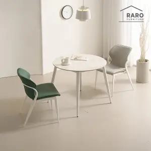 [/착불배송] 쿠페 900 유광 원형 포세린 통 세라믹 식탁 세트 (식탁+의자2)