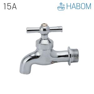 국산 15A 가로꼭지 막가랑 KS 세탁기 베란다 욕실 수도꼭지