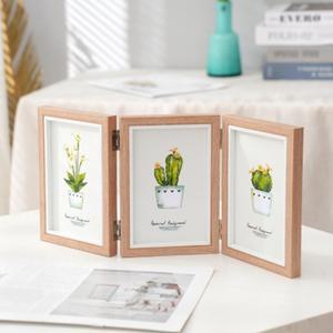 3단 접이식 액자 가족 사진 프레임 탁상 스탠드