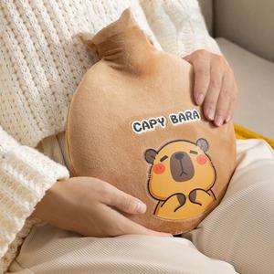 뜨거운 카피바라 보온 물주머니 찜질팩 휴대용 400mL