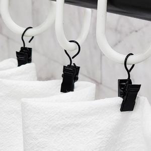 미니 링 집게 고리 검정 10P 커튼집게 악세사리 다용도 후크