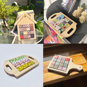 미가데코 냄비받침대 반제품 댄 하우스 스퀘어핸들 더블핸들 마방진선택 만들기 재료