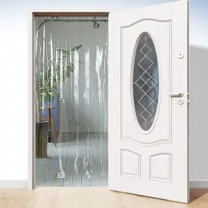 투명 PVC 파리 문발 현관문 출입구 커튼 92x200