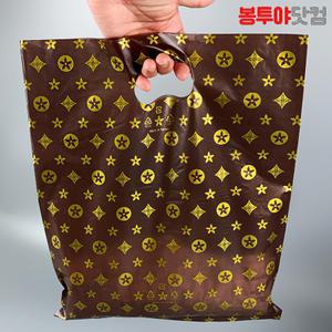 HD PE AA 대형 비닐쇼핑백 100장 손잡이 쇼핑 봉투 옷가게 선물 디자인 비닐백