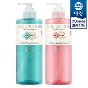 [애경] 케라시스 솔트 스크럽 샴푸/트리트먼트 600ml x2개