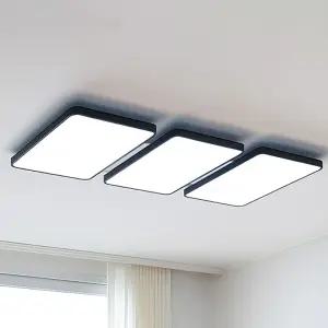 썬 시스템 블랙 거실등 LED 180W 국내산 칩 무타공 주광색 주백색 전구색 거실조명