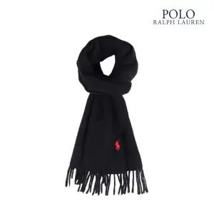 [백화점판]  포니자수 리사이클 울 머플러  블랙