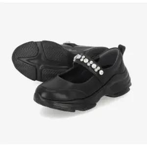 엘칸토 HC14 여성 쿠션굿 소가죽 발등보석 장식 청키 메리제인 스니커즈 LCWC1