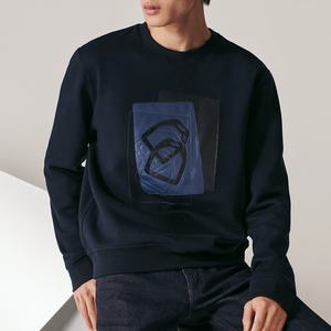 에르메스 남자긴팔스웨터 가죽 패치 크루넥 H367810HA01ME 마린