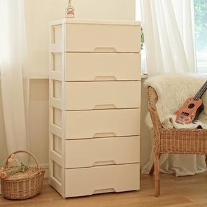러쉬그레인 플라스틱 와이드 서랍장 6단 옷 수납 정리함 수납장