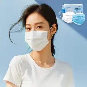 클린손케어 국산 KFAD 비말차단 일회용 덴탈마스크 (대형 블루) 100매