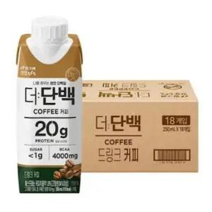 빙그레 더 단백 드링크 커피 맛 250ml 18개입