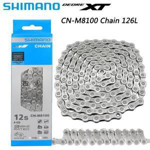 Shimano Deore XT 12 속도 체인 CN-M8100 MTB 자전거 전자 HG SIL-TEC QUICK-LINK 원래 부품