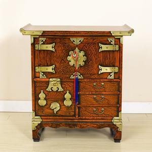 이조본고가구 옆서랍머릿장 전통 원목 수납장 협탁