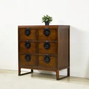 이조본고가구 무쇠 6서랍 전통 원목 수납장 콘솔